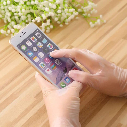 Einmalhandschuhe aus Vinyl mit Puder 100 Stück / Größe XL