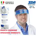 Visiera maschera di protezione unisex antispruzzo in plastica