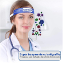 Escudo facial unisex de proteção anti-respingo de plástico com