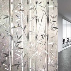 Privacy film bamboo effect for windows self-adhesive glass