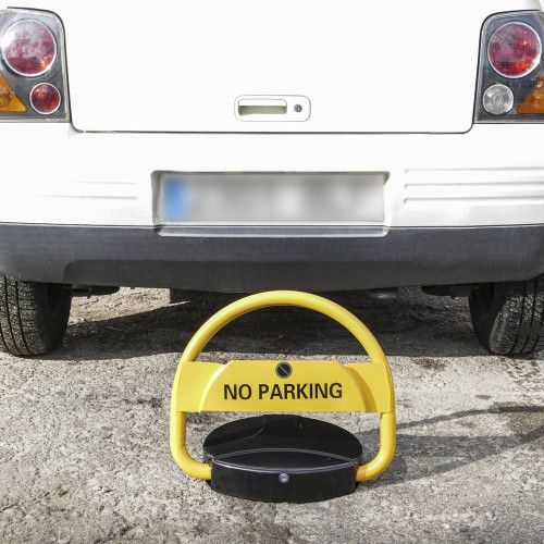 Bolardo eléctrico de acero plegable con motor y mando a