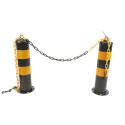 Stahl-Absperrung mit genagelter, abnehmbarer Basis 12x50 cm
