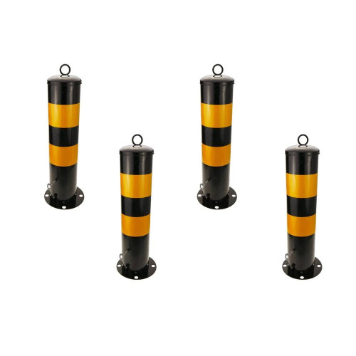 Stahl-Absperrung mit genagelter, abnehmbarer Basis 12x50 cm