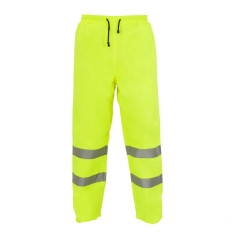 Pantalón de trabajo amarillo con reflector de seguridad en