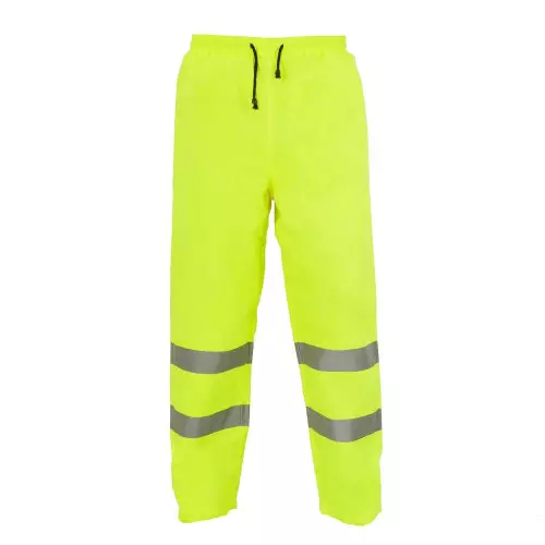 Pantalon de travail jaune avec réflecteur de sécurité en taille