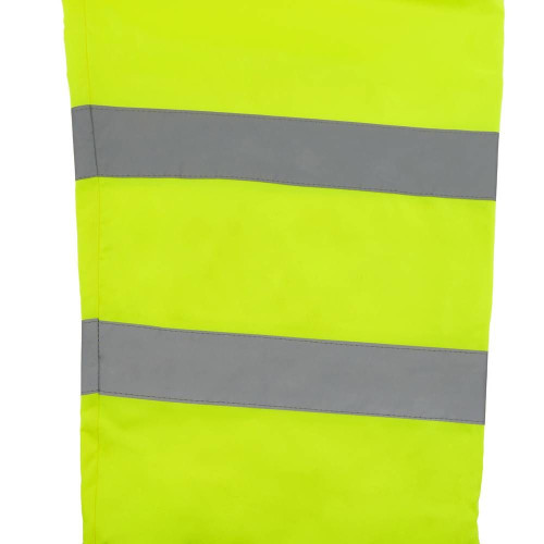 Yellow work trousers with safety reflector in size M.