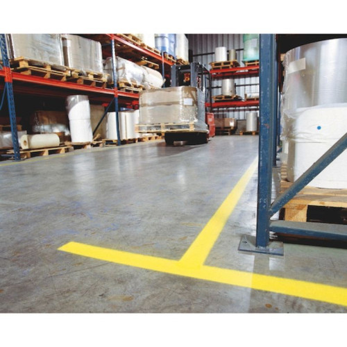 Line marking applicator trolley for adhesive tape with width up