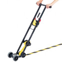 Line marking applicator trolley for adhesive tape with width up