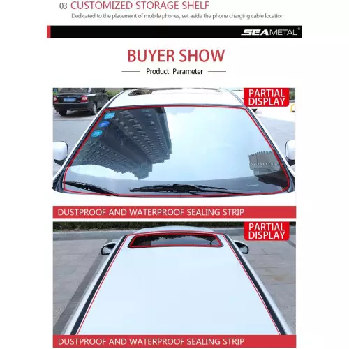 Car windshield adhesive rubber gasket for thermal and acoustic