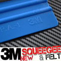 Blaue Spachtel für Car wrapping 3M ™ PA-1 Carbon-3D-4D mit Filz