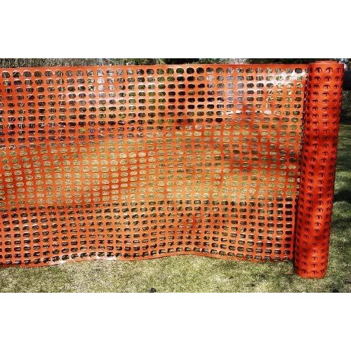 Construction site net for orange plastic fencing also for