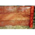 Construction site net for orange plastic fencing also for