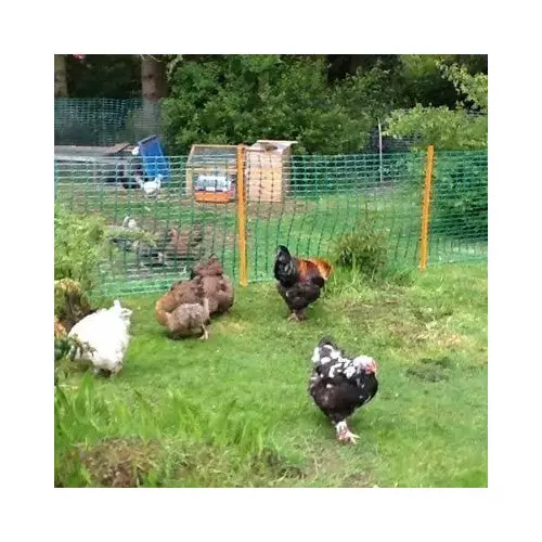 Red de obra extruida en HDPE con malla ovalada, bordes y banda