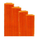 Construction site net for orange plastic fencing also for