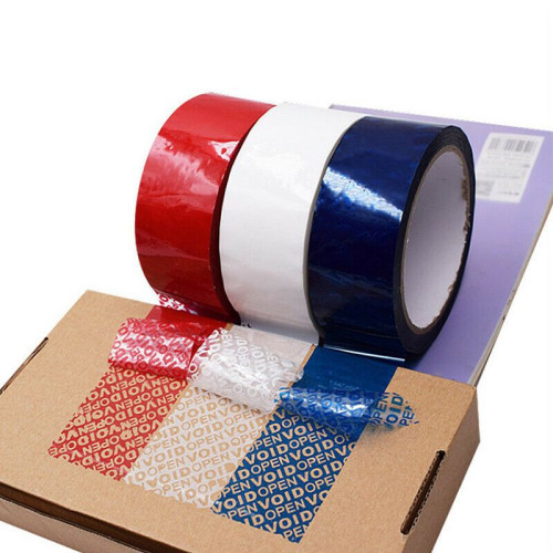 Weißes manipulationssicheres Klebeband, das beim Entfernen