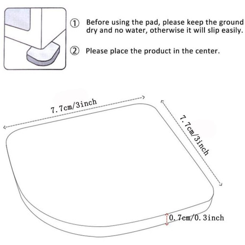 AufkleberLab Vibrationsfüße Waschmaschine Gummimatte 4 Stück