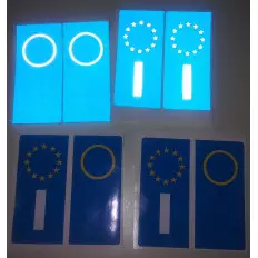 4 Autocollants en vinyle ultra résistant pour plaque 2