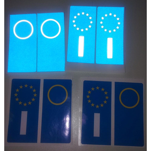 4 Autocolantes em vinilo ultra resistente para placa de