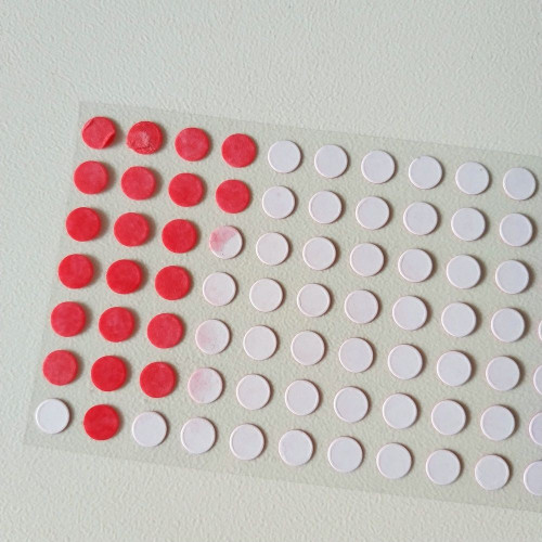 100 water-sensitive adhesive security seals with 4mm warranty