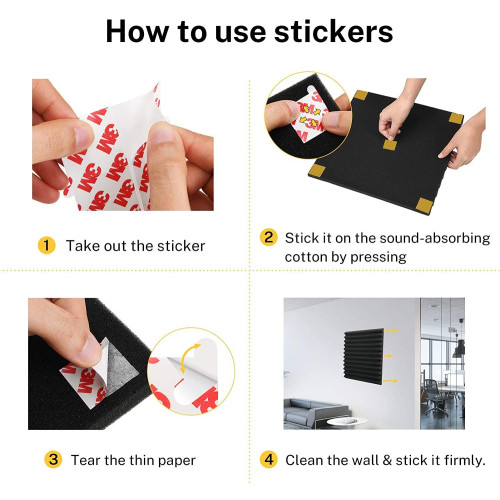 Panneaux acoustiques triangulaires d'insonorisation, mesure de