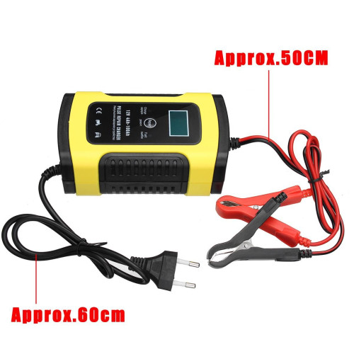 Automatic smart charger maintainer with LCD screen for car