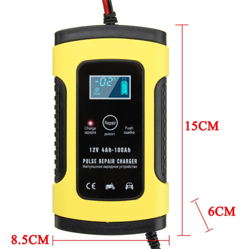 Automatic smart charger maintainer with LCD screen for car