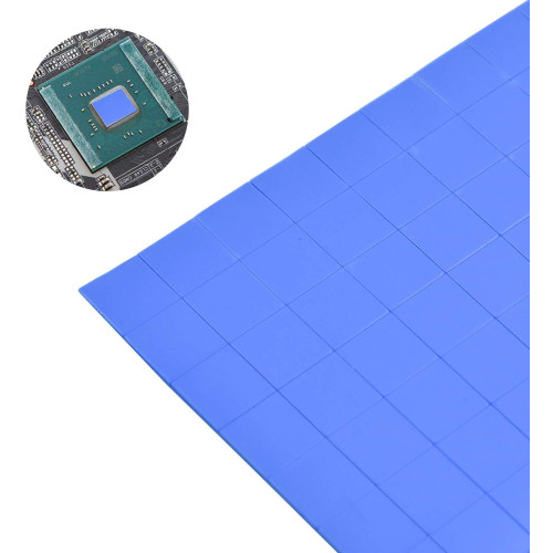 Thermopad, 100 Stück 10x10x1mm blaues Silikon für CPU GPU