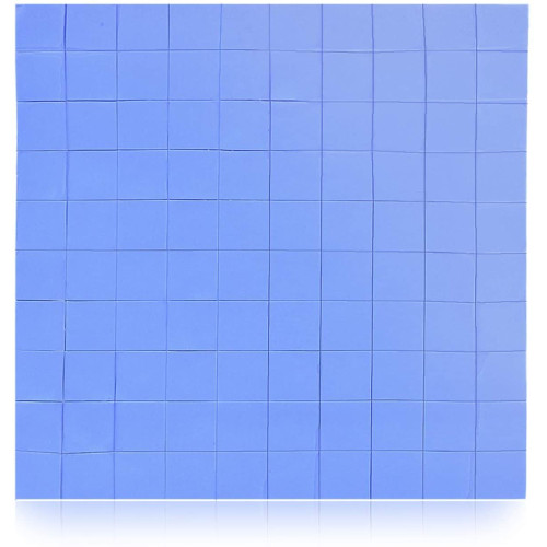 Thermal pad, 100 pcs 10x10x1mm blue silicone for CPU GPU