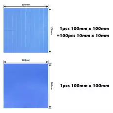Pad termico, 100 Pezzi 10 x 10 x 1mm Thermal Pad in Silicone 2