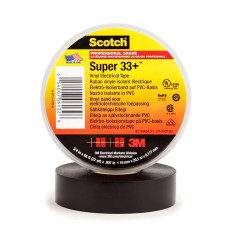 3M Scotch Super 33+ Cinta aislante de vinilo, 19mm x 20m, 1 2