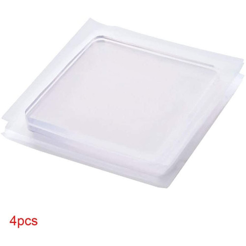 Conjunto de 4 tapetes antiderrapantes de silicone, portáteis