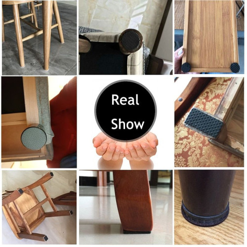 Adhesive rubber pads for furniture under seat pads and floor