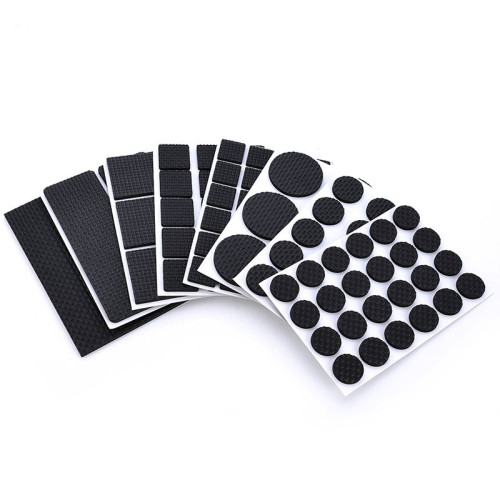Adhesive rubber pads for furniture under seat pads and floor