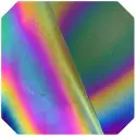 Tessuto riflettente arcobaleno rainbow con sfumature