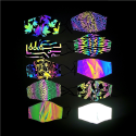Rainbow reflective fabric with holographic shades to sew 140cm