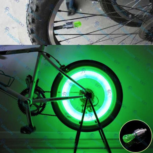 2x Tappi Copri Valvola Ruota LED in 4 colori con Batterie