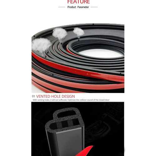 3M vedação de borracha adesiva em L para interior de porta de