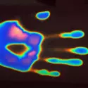 Liquid crystal thermochromic adhesive sheet that changes color