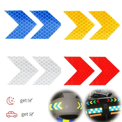 Chevron stickers made with Diamond grade reflective material
