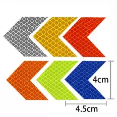 Chevron stickers made with Diamond grade reflective material
