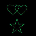 Phosphorescent Half-moon and 56 sticky stars that glow in the