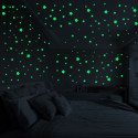 Phosphorescent Half-moon and 56 sticky stars that glow in the