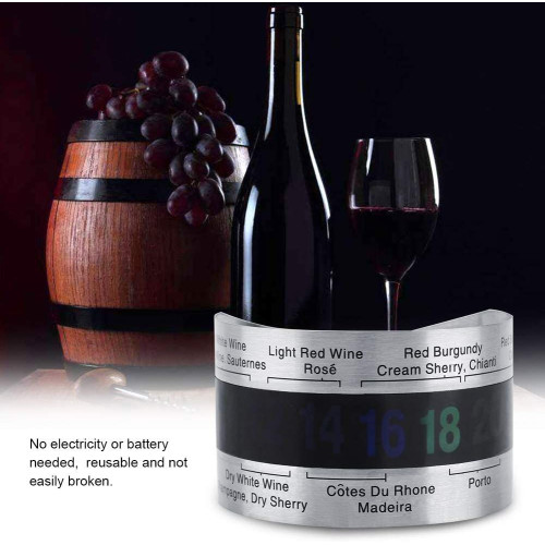 Bracelet thermomètre pour vin/bière avec capteur en acier