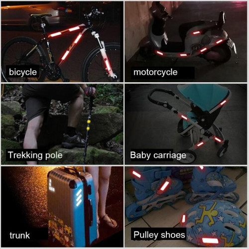 High visibility reflective sticker kit for bikes, scooters