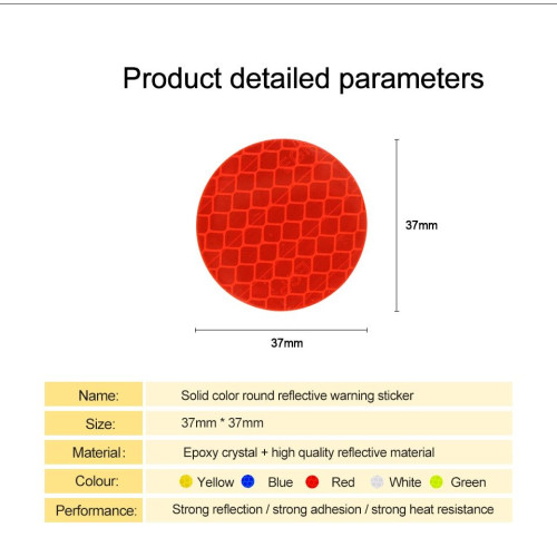 Dischi adesivi rifrangenti riflettenti 10 pezzi avvertimento