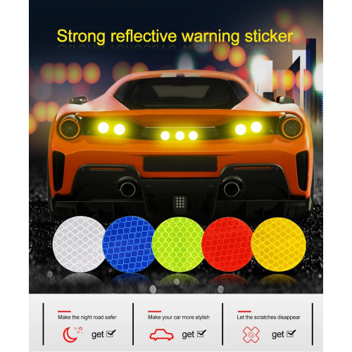 10 Stück Reflective Reflective Adhesive Discs Warnung für