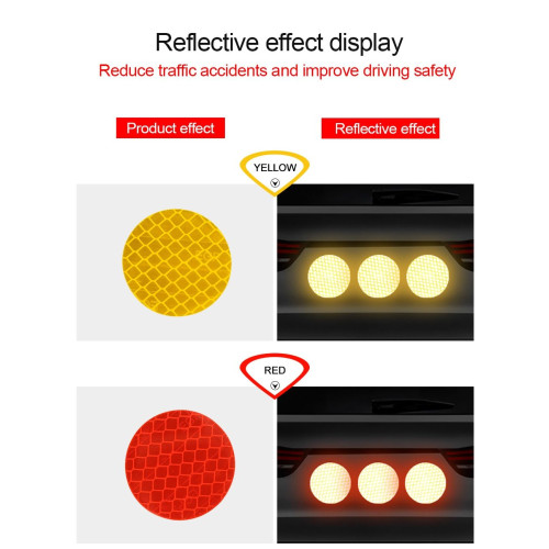 10 Stück Reflective Reflective Adhesive Discs Warnung für