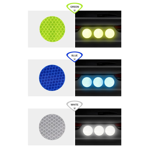 10 Stück Reflective Reflective Adhesive Discs Warnung für