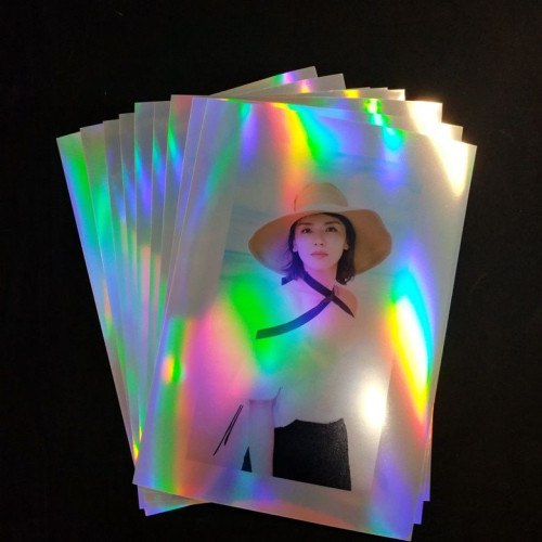 10 A4 holographic adhesive sheets for laser or inkjet printer