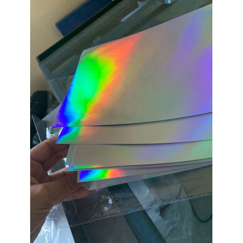 10 A4 holographic adhesive sheets for laser or inkjet printer